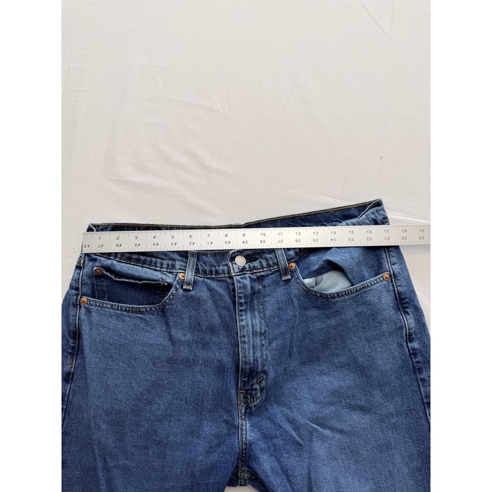 Levi's Jeans Mens 36x32 Blue Medium Wash Regular Straight Denim Pants Casual - Picture 5 of 10